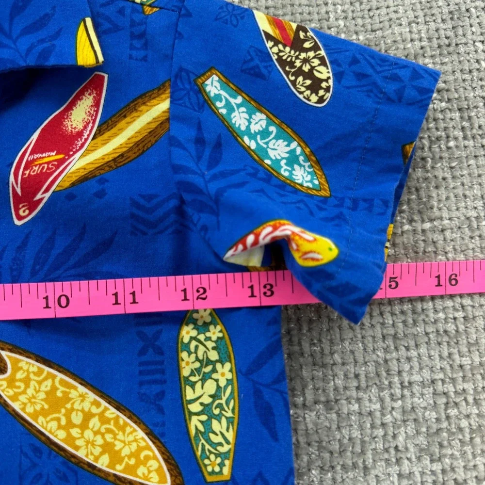 RJC Hawaiian Cabana Kids 3T 2pc Set 100 Cotton Blue Surfboard Print Hawaii Made‎